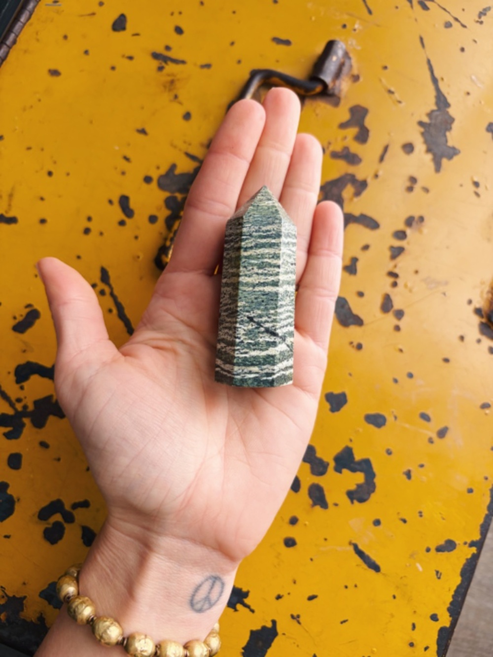 Green Zebra Jasper Tower - Healing Stone